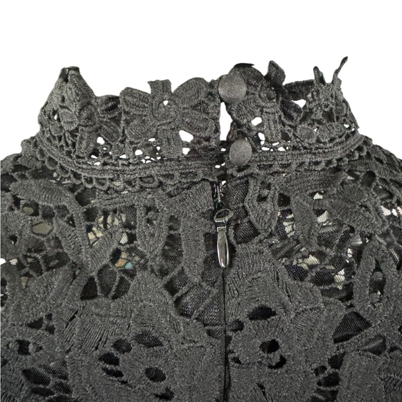 Chi Chi London Women's Bronte A-Line Lace Tulle Black Dress Size UK 8/US 4 - Picture 9 of 13